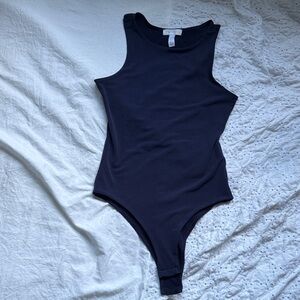 Leith Dark Blue Sleeveless Bodysuit